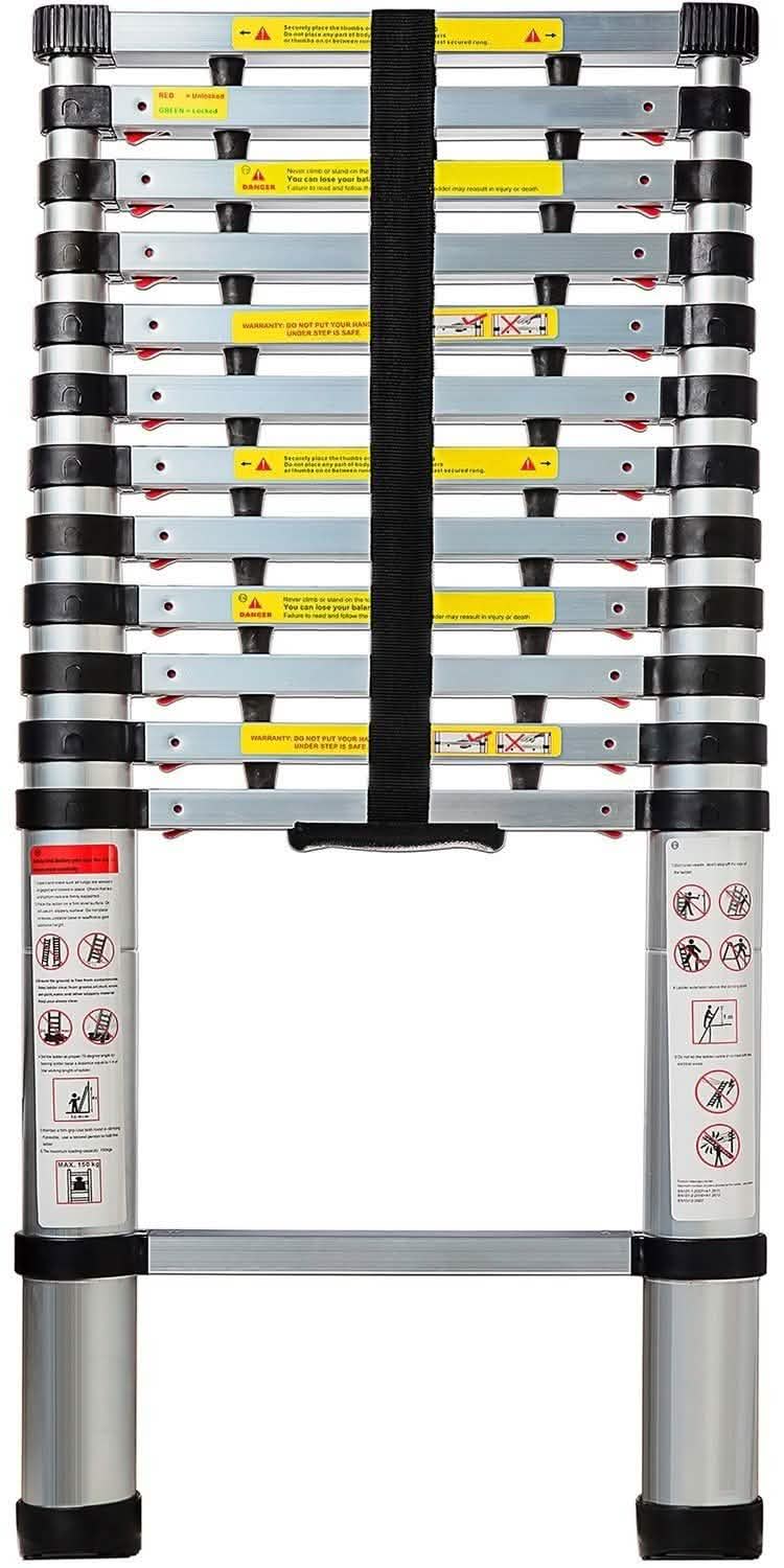 OxGord Aluminum Telescopic Extension Ladder 12.5ft. Telescope