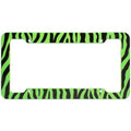 OxGord Plastic License Plate Frame with Zebra/Tiger Stripes