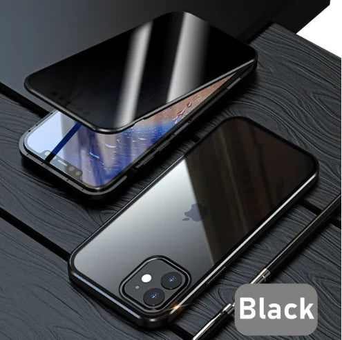 Glass Privacy Metal Phone Case iphone