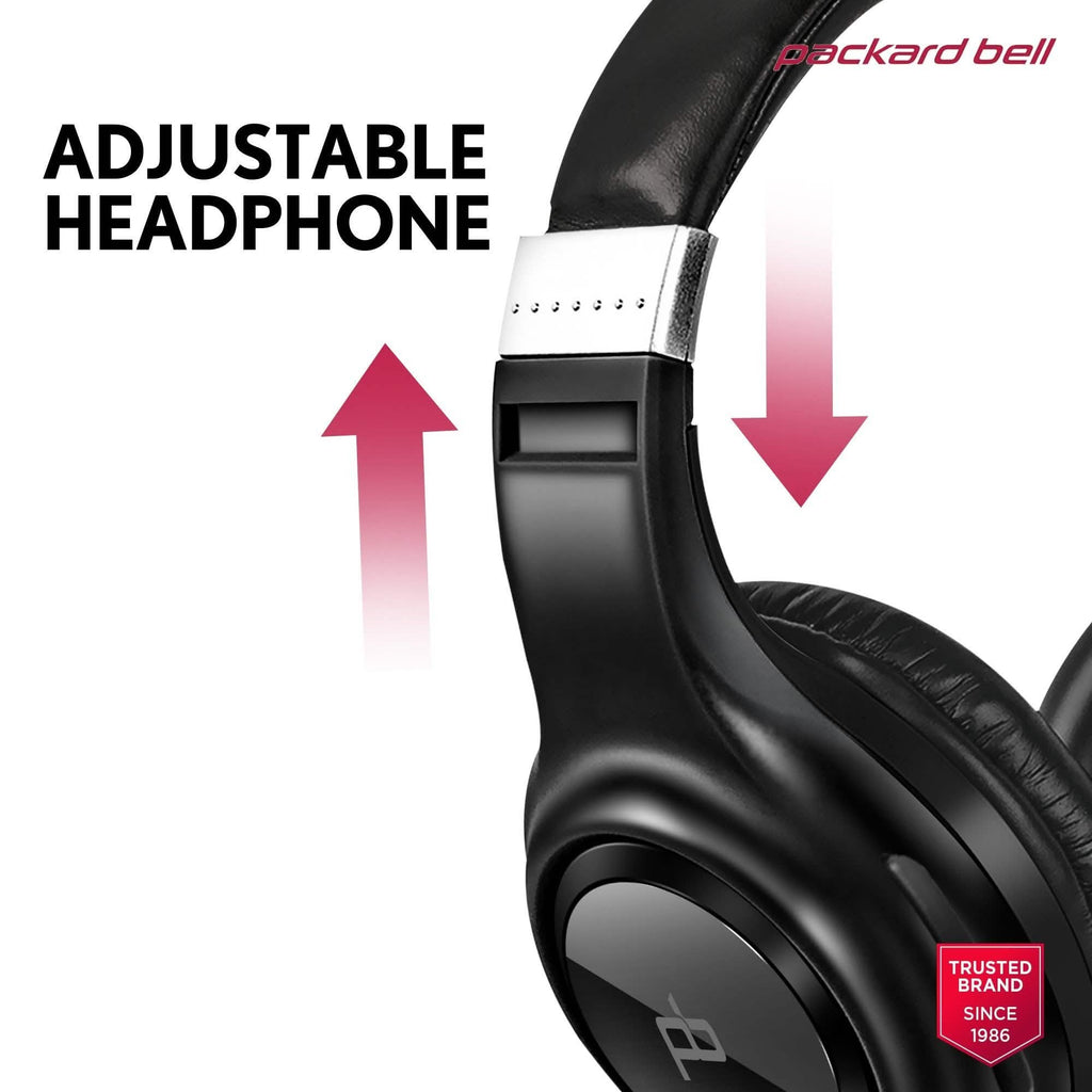 Packard Bell  Dynamic Audio Wireless Headphones - Rechargeable HD Headset