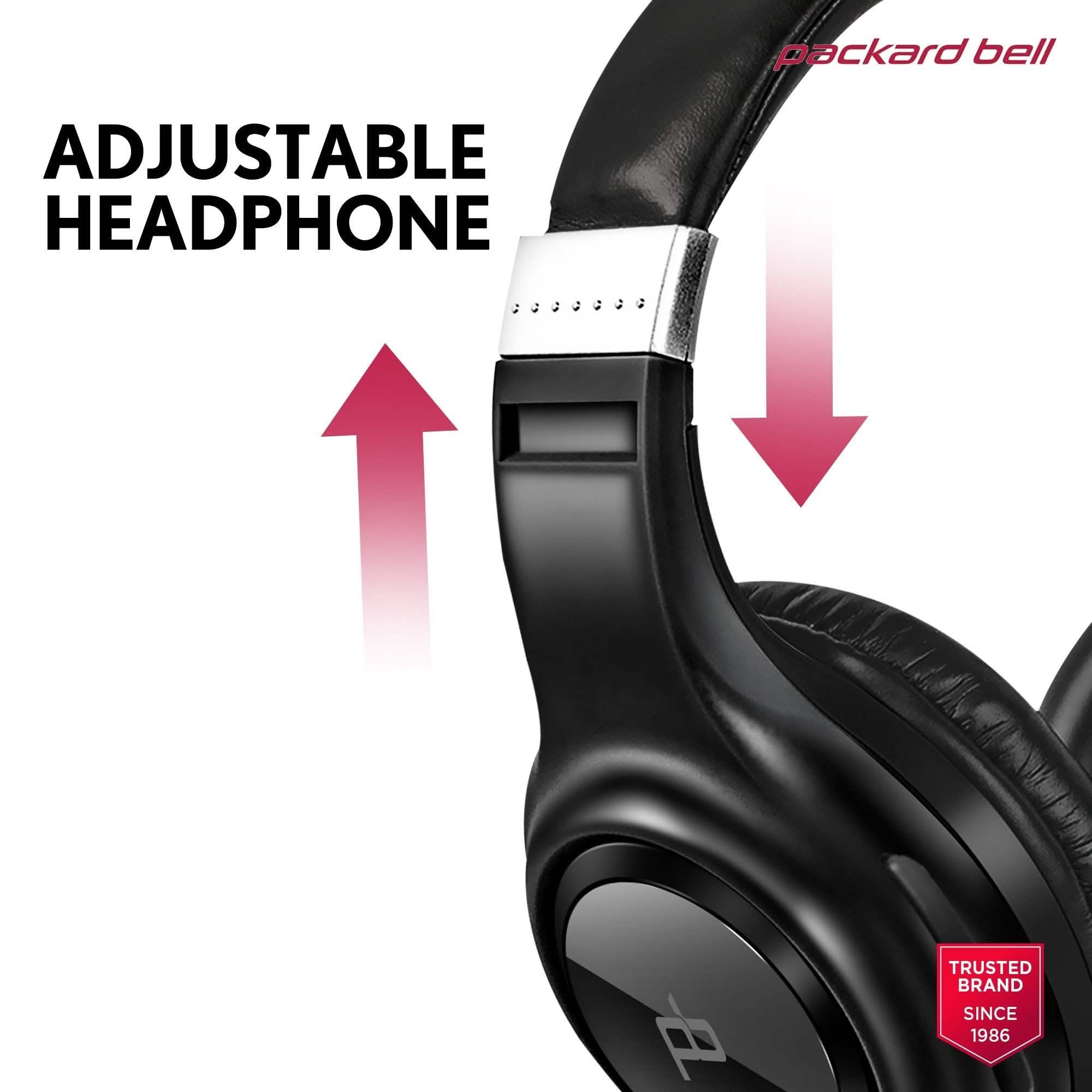 Packard Bell  Dynamic Audio Wireless Headphones - Rechargeable HD Headset