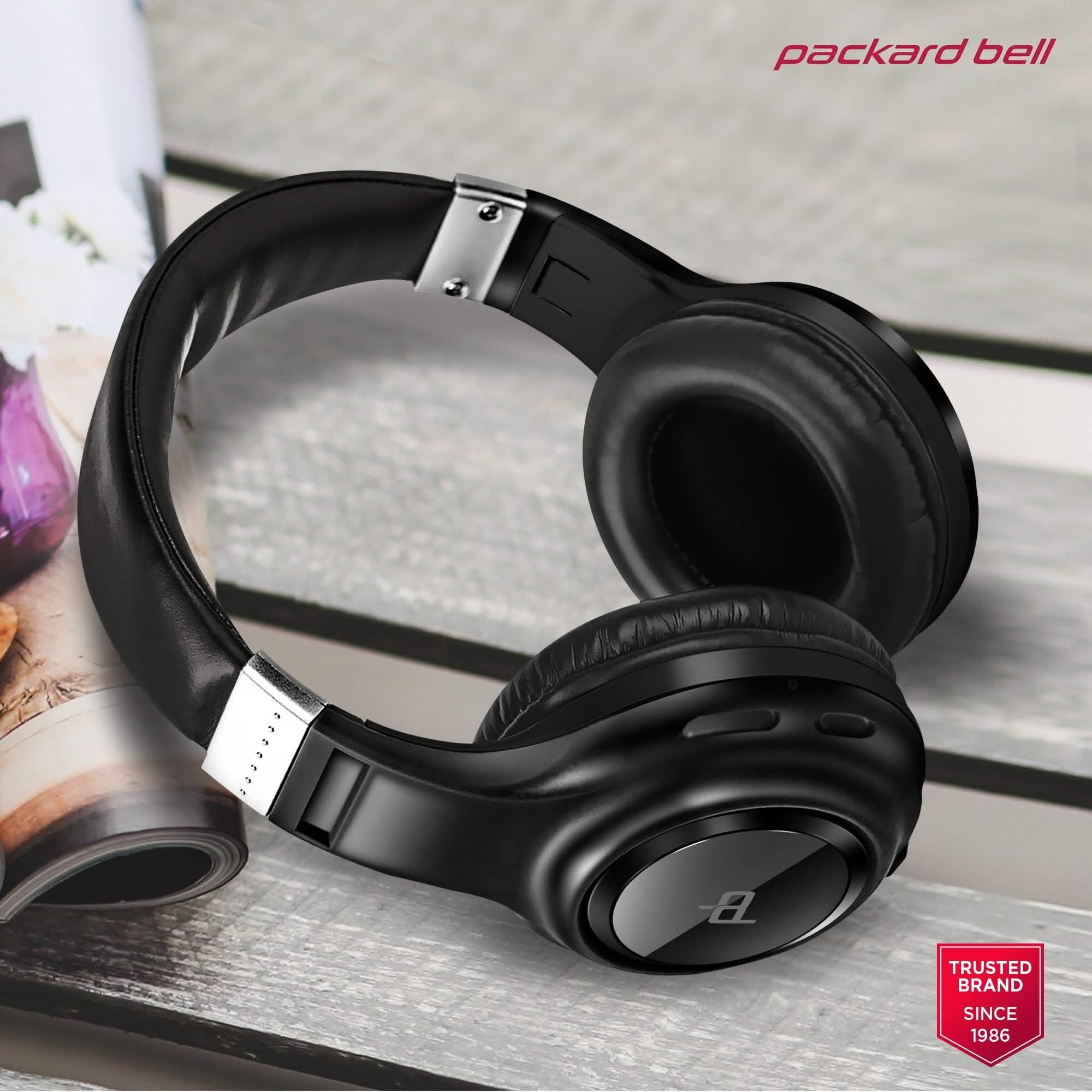 Packard Bell  Dynamic Audio Wireless Headphones - Rechargeable HD Headset