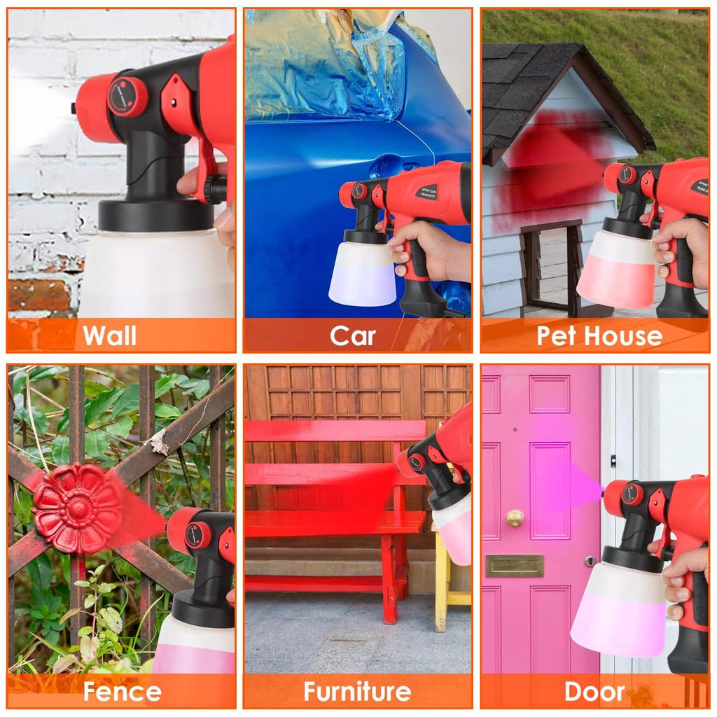 Paint Sprayer HVLP Handheld Painter with 3 Spray Patterns
