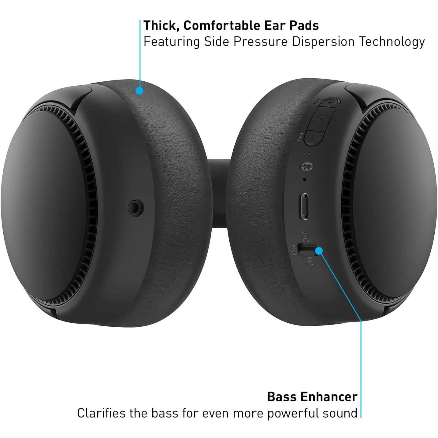 Panasonic RB-M300B Deep Bass Wireless Bluetooth Immersive Headphones