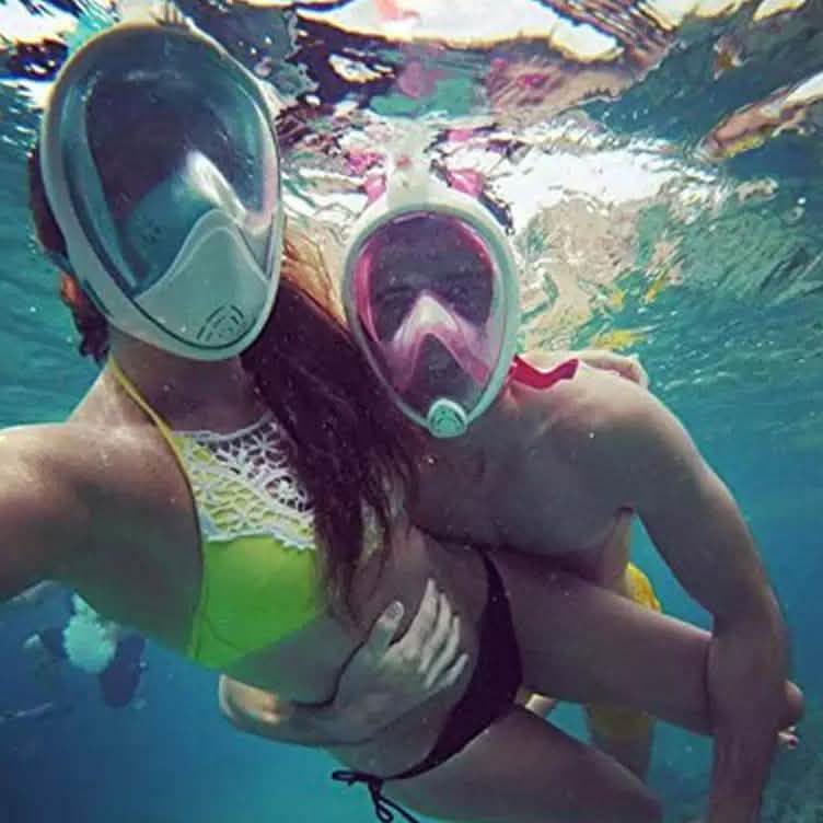 Panoramic Snorkeling Mask Full Face GoPro Compatible Snorkel Mask Scuba Mask