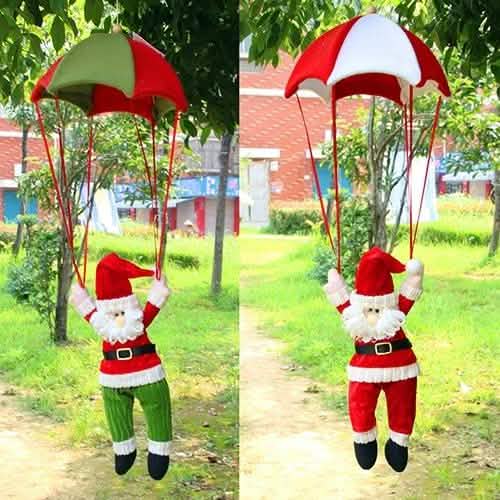 Parachute Snowman Santa Claus Ornament