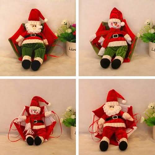 Parachute Snowman Santa Claus Ornament