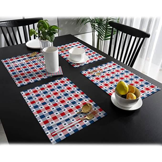 Patriotic Stars Placemats Set
