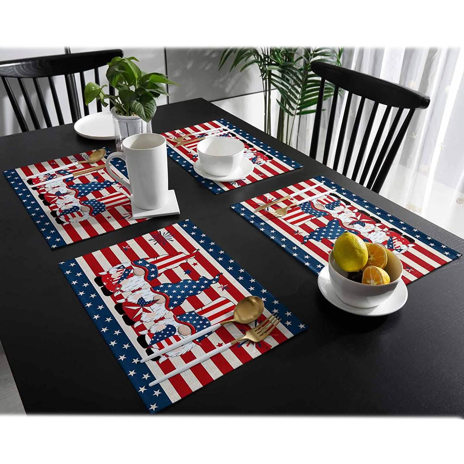 Patriotic Stars Placemats Set