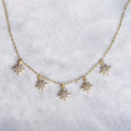 Pave CZ Star Drop Necklace