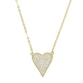 Pave Elongated Heart Necklace