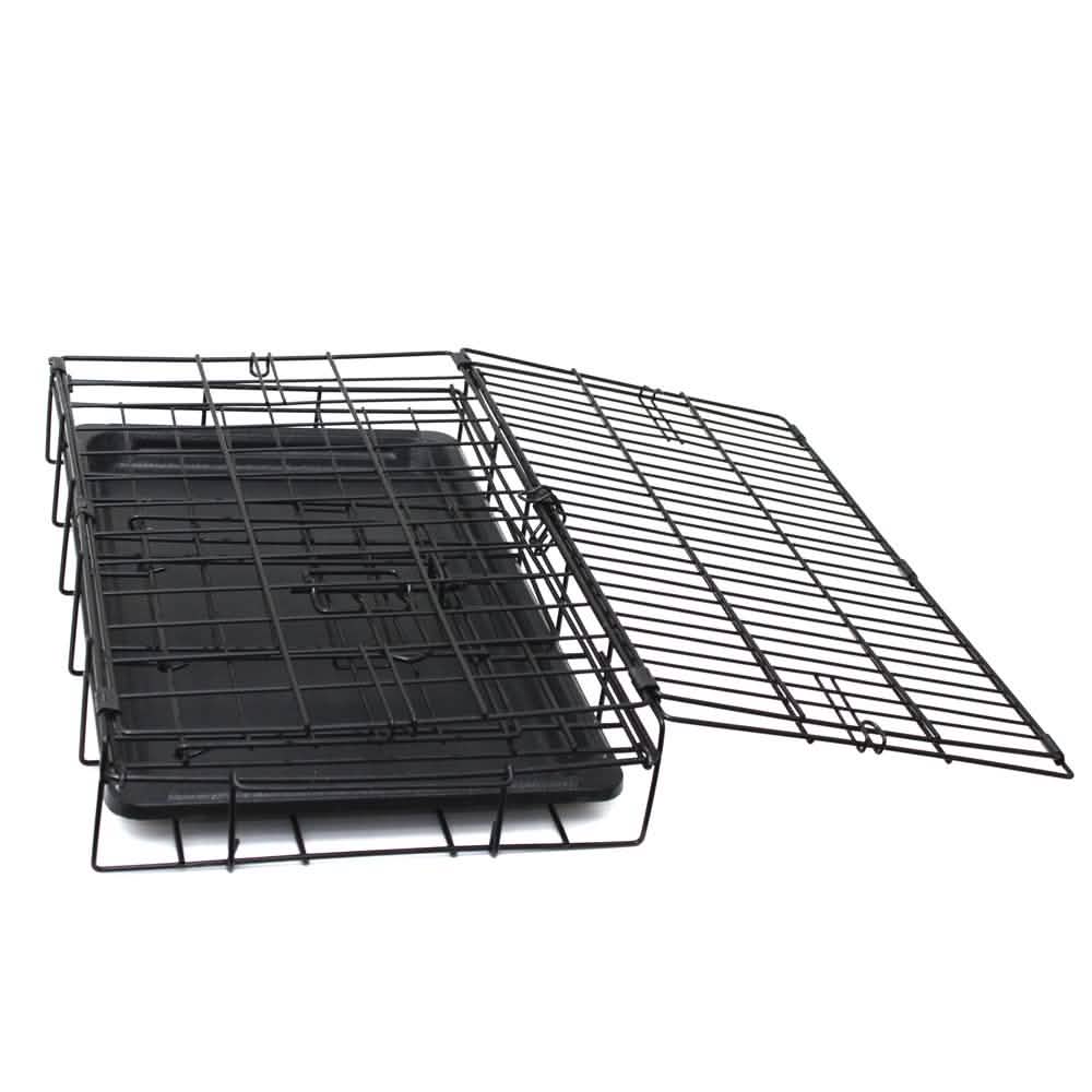 Paws & Pals Double Door Wire Dog Crate with Tray