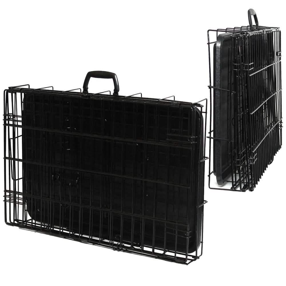 Paws & Pals Double Door Wire Dog Crate with Tray