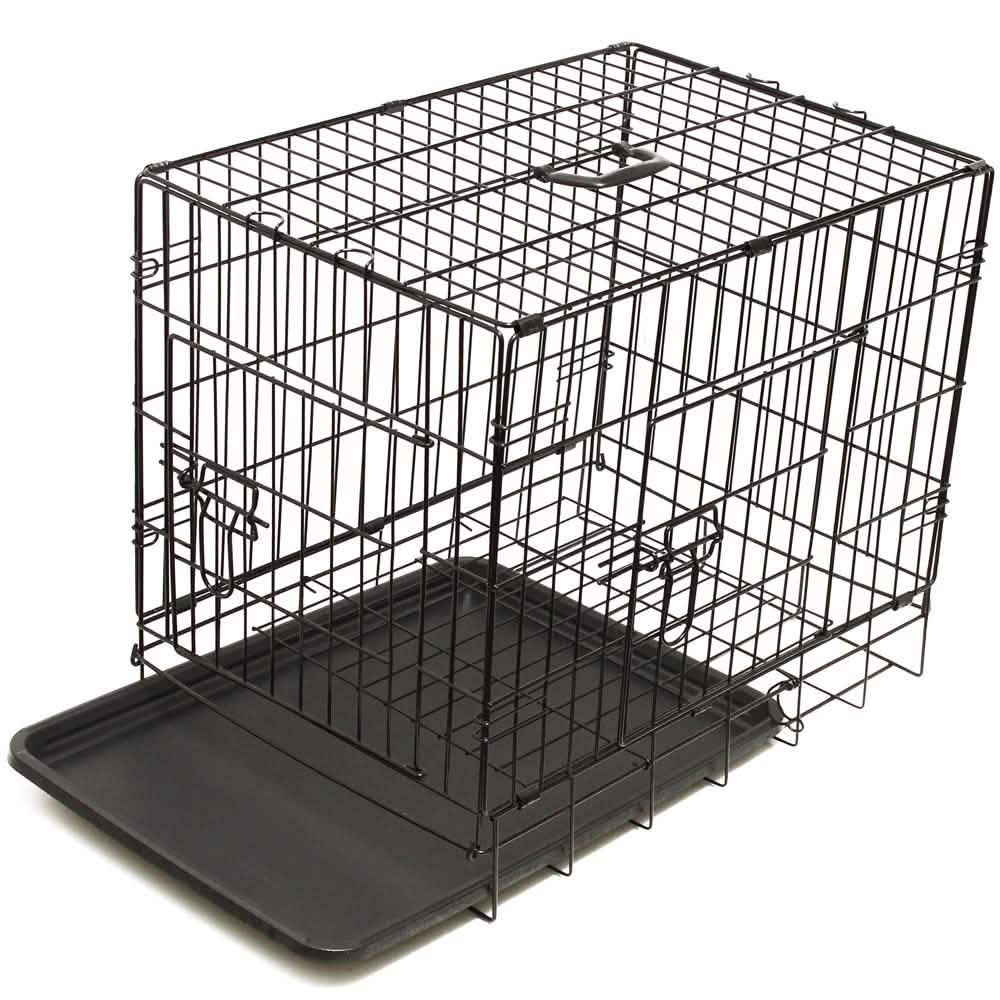 Paws & Pals Double Door Wire Dog Crate with Tray