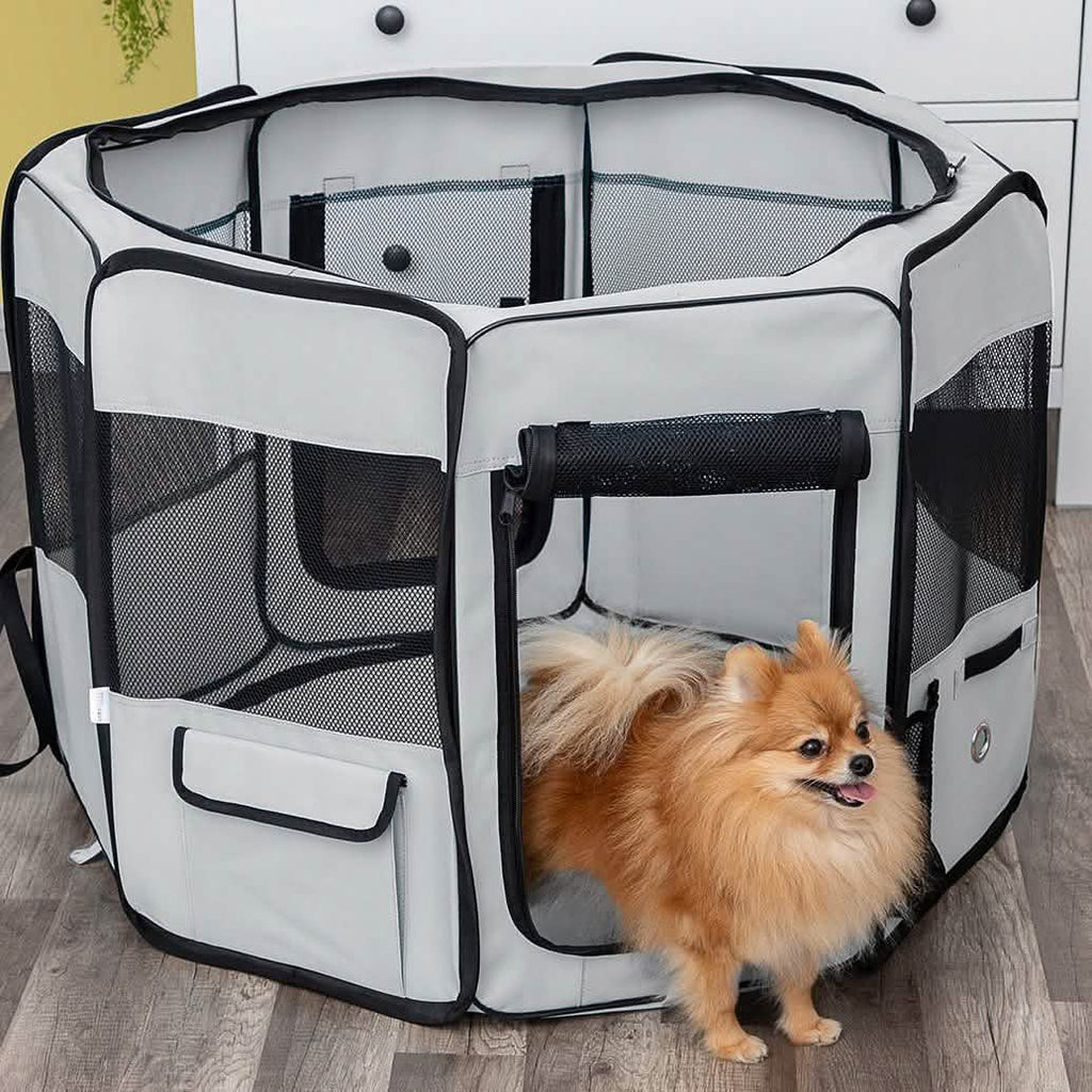 Paws & Pals Portable Pet Playpen with Blanket