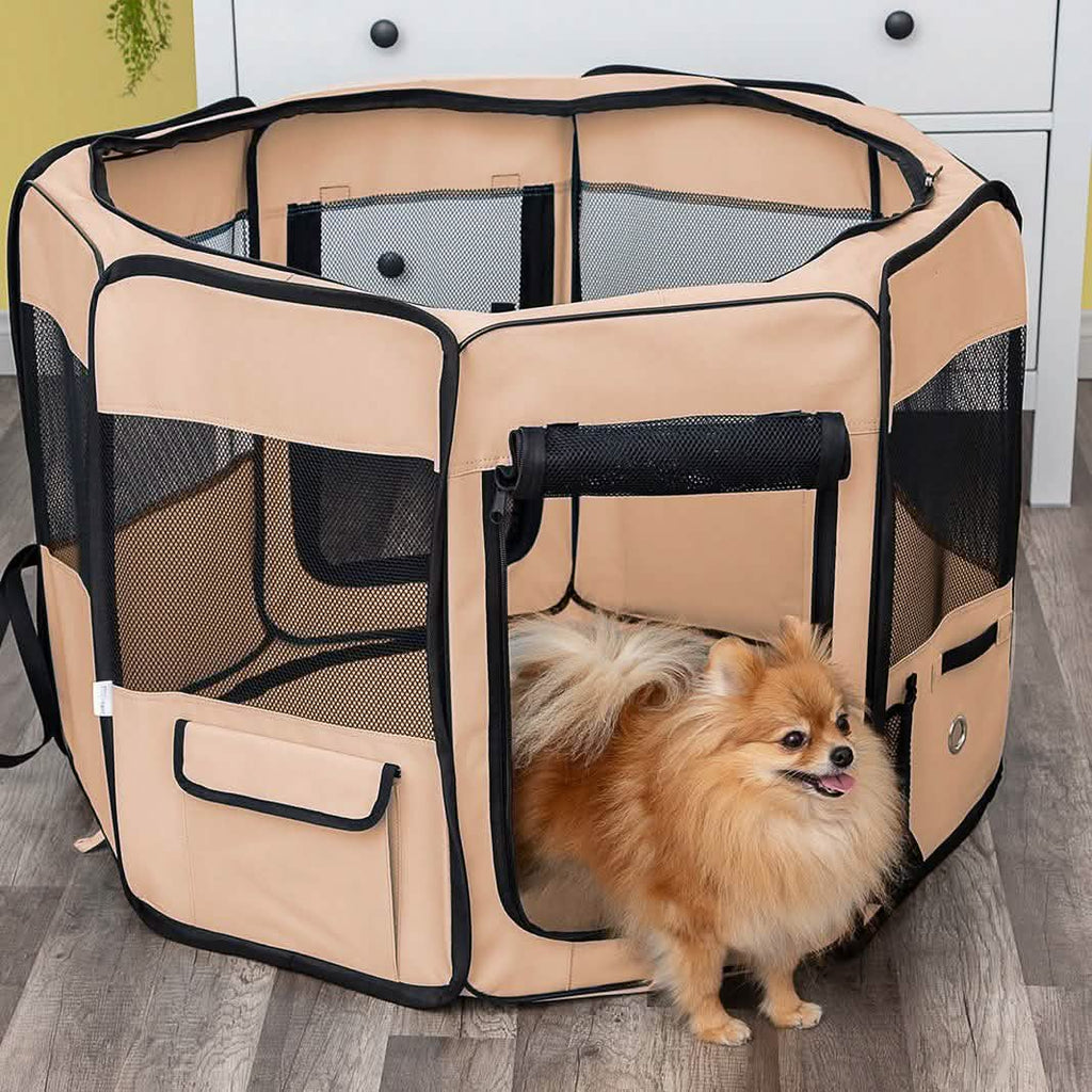 Paws & Pals Portable Pet Playpen with Blanket