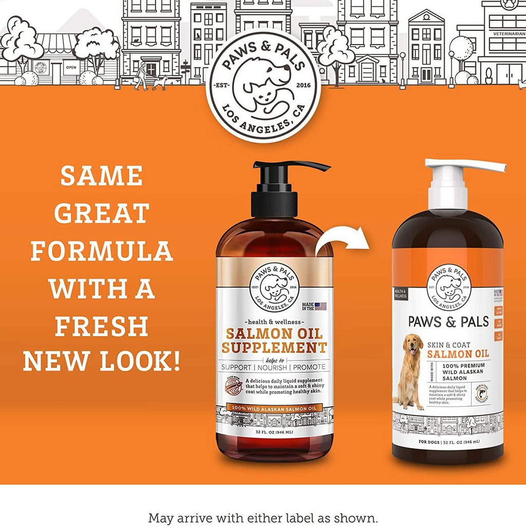 Paws & Pals Wild Alaskan Salmon Oil for Dogs and Cats - 32oz