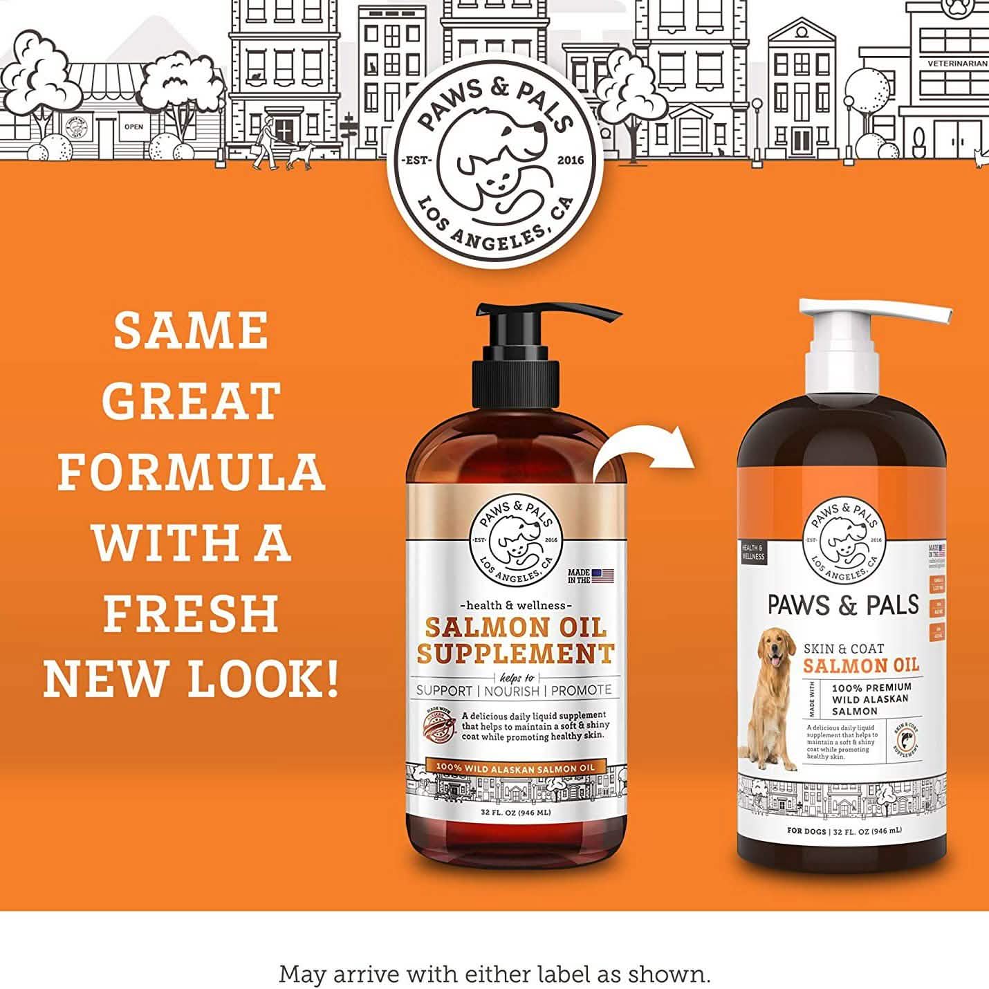 Paws & Pals Wild Alaskan Salmon Oil for Dogs and Cats - 32oz