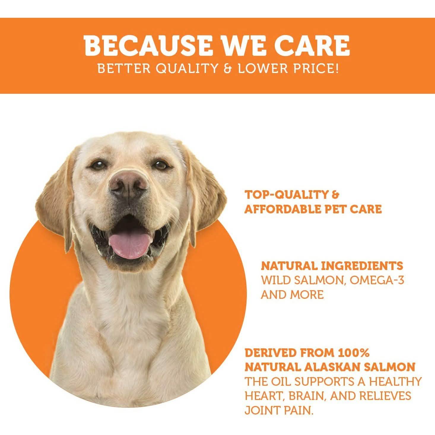 Paws & Pals Wild Alaskan Salmon Oil for Dogs and Cats - 32oz