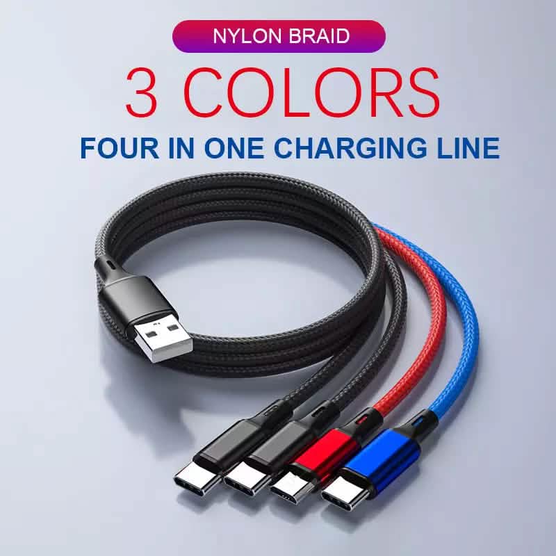 PBG 4-in-1 Cable 3A Nylon Braided