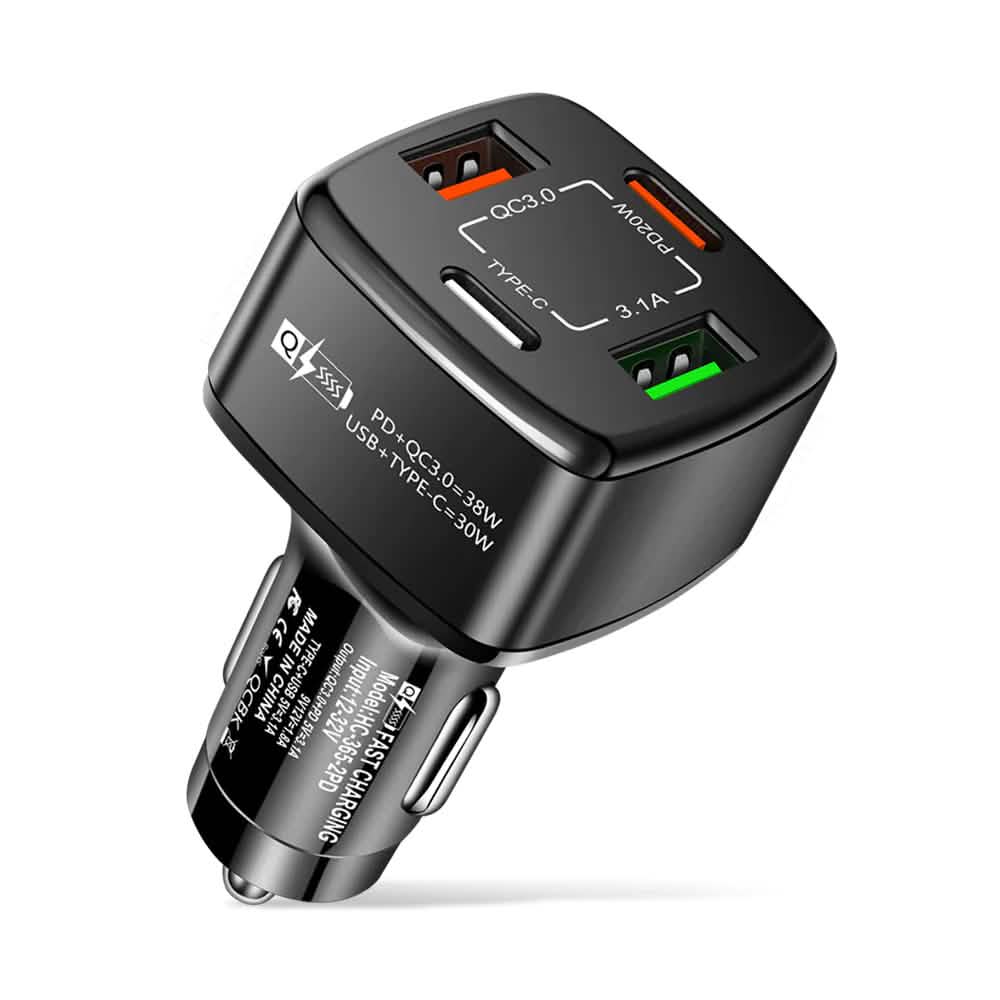PBG 4 Port Car Charger 2 PD Ports and 2 USB Ports