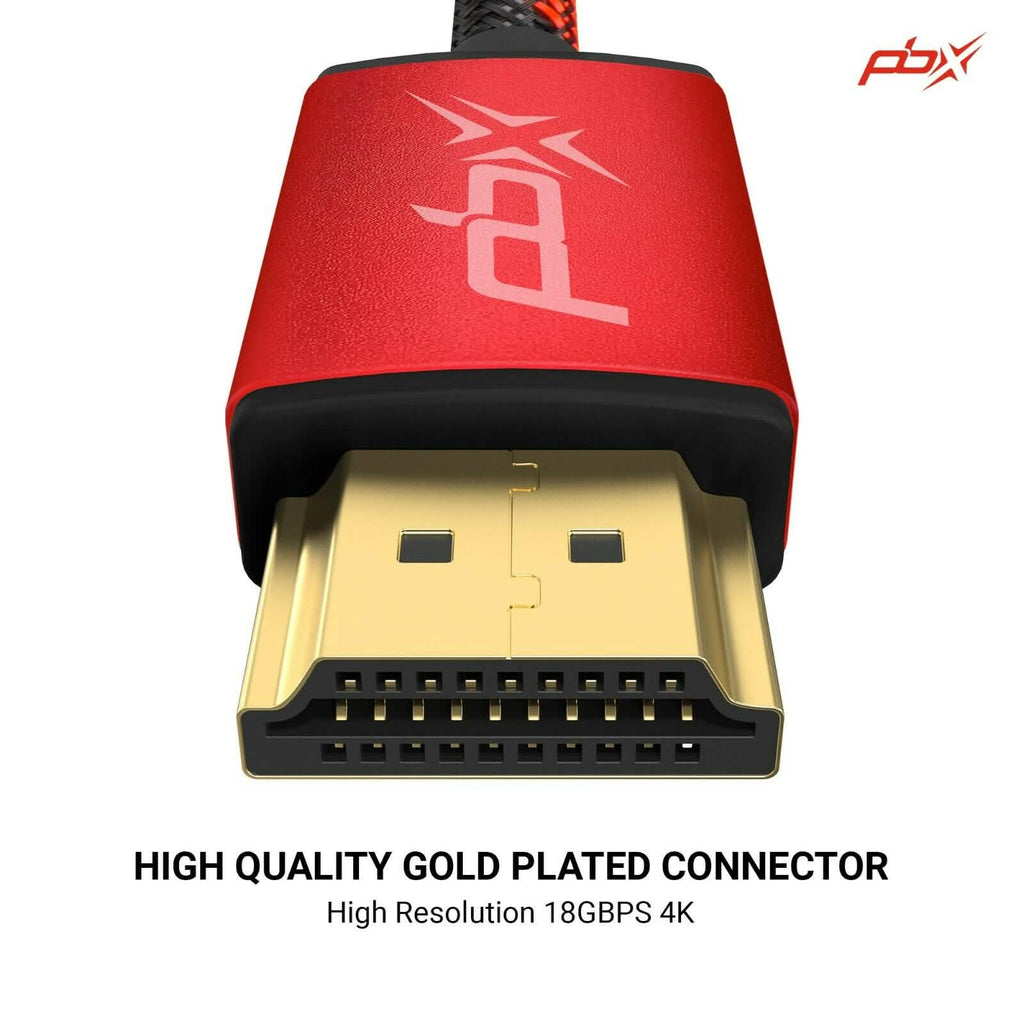 PBX 4K HDMI 2.0 Cable High Speed 18Gbps Braided Cord