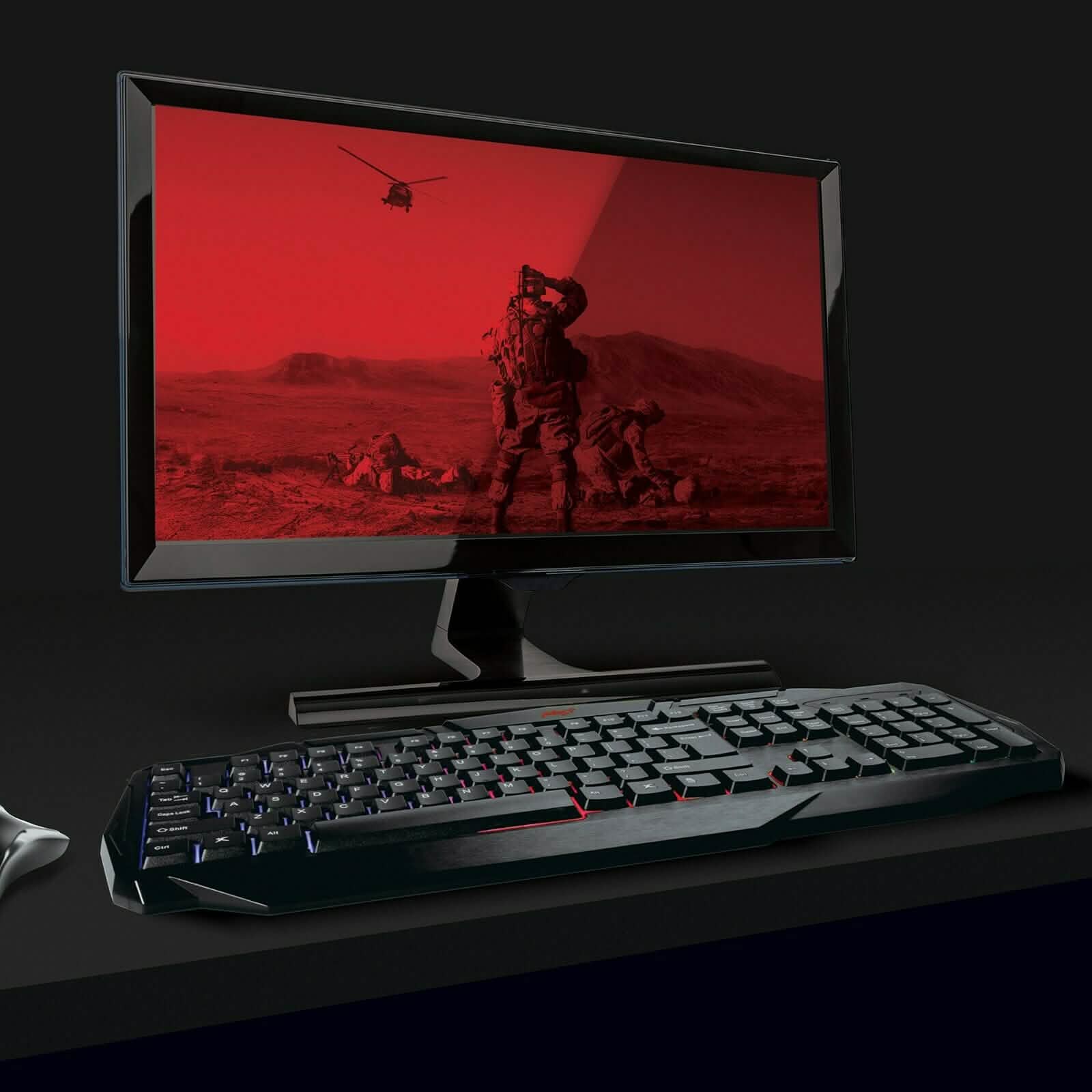 PBX Backlit Pro Gaming Keyboard - Full-Sized & Ergonomic with LED RGB Backlight