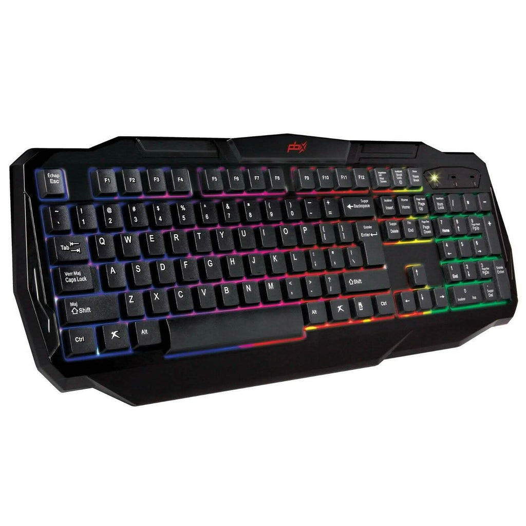 PBX Backlit Pro Gaming Keyboard - Full-Sized & Ergonomic with LED RGB Backlight