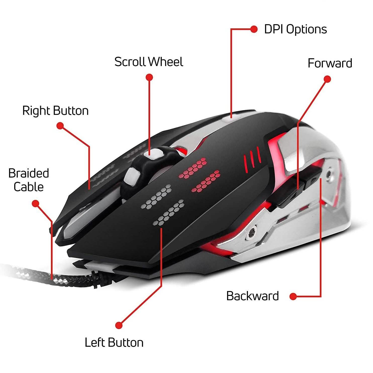 PBX Gladiator Wired Gaming Mouse