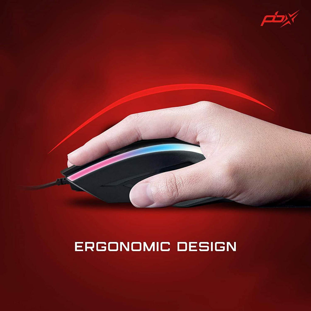PBX Soldier Wired Gaming Mouse with 4 Optimized Buttons, 3 Levels of DPI