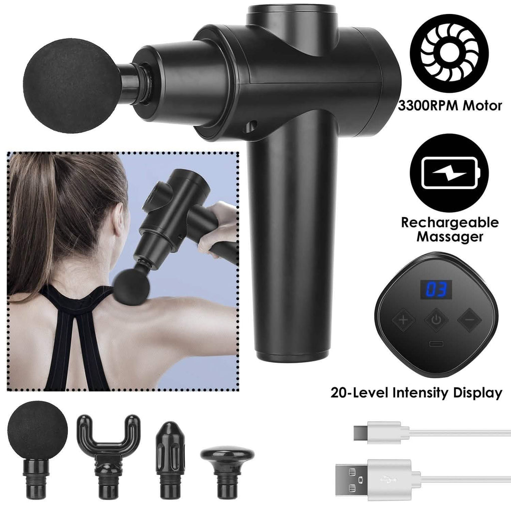 Percussion Digital Display Rechargeable Deep Tissue Vibration Massage Gun