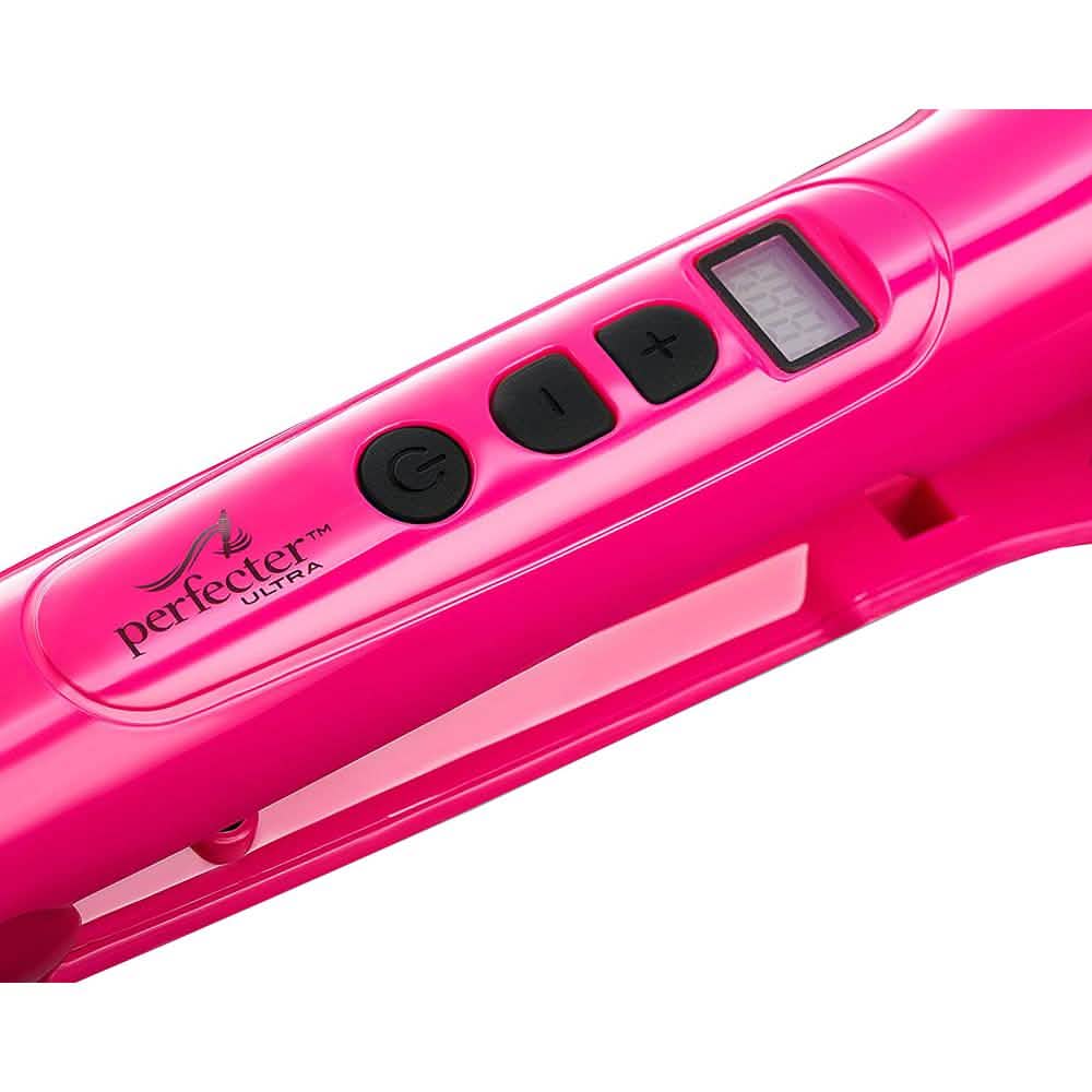 Perfecter Flat Iron Hair Straightener & Hot Round Brush 2-in-1