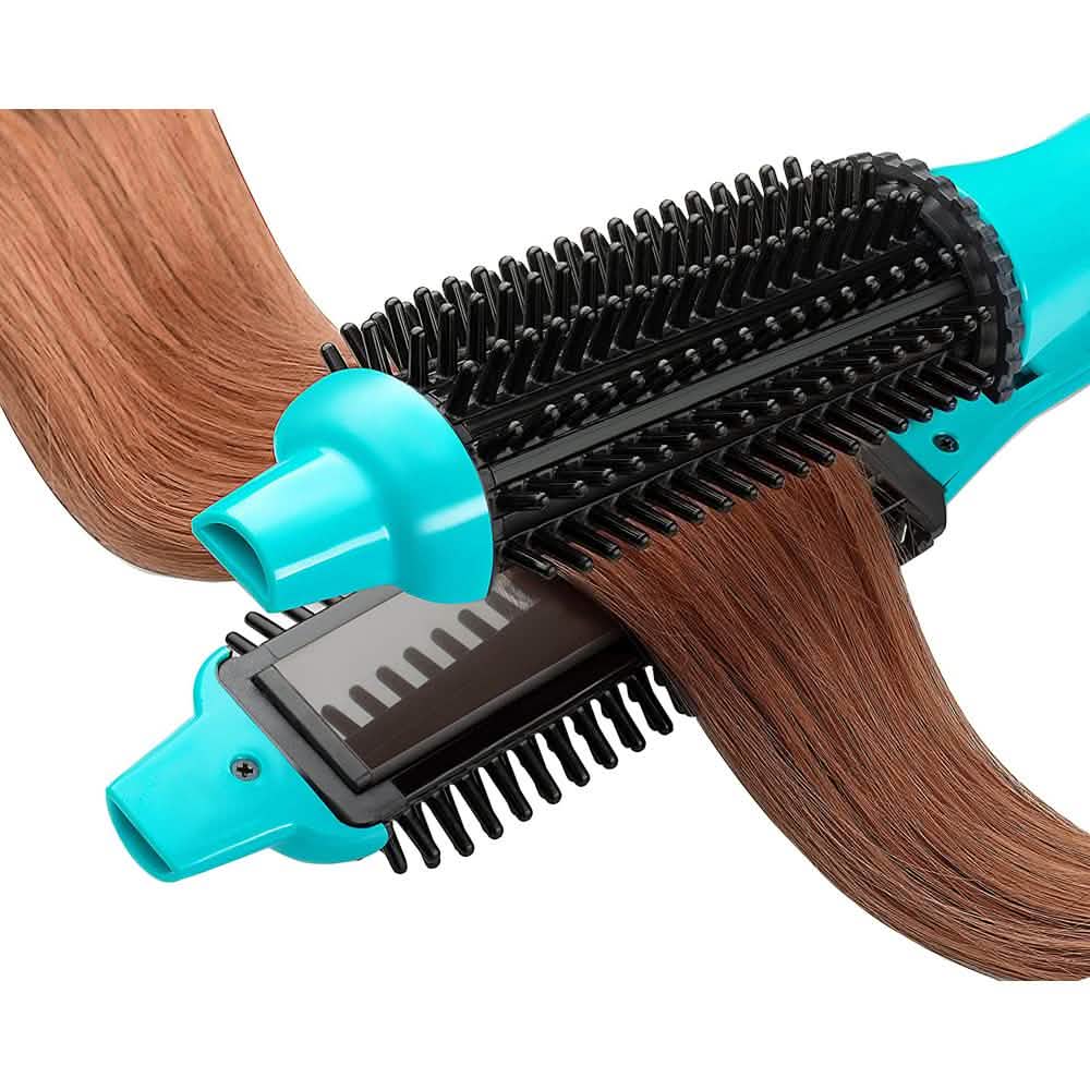 Perfecter Flat Iron Hair Straightener & Hot Round Brush 2-in-1
