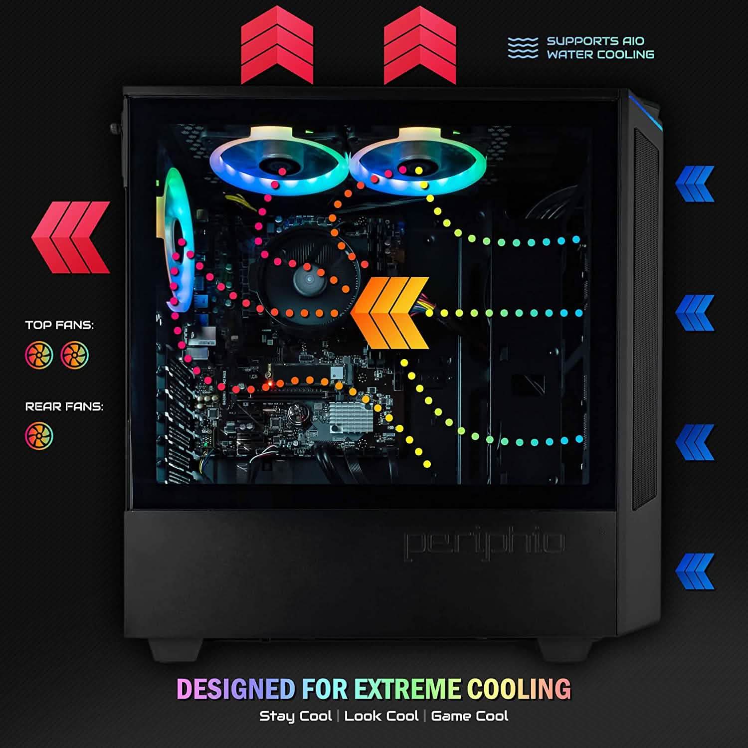 Periphio Reaper Gaming PC Computer 16GB RAM 500GB SSD (Refurbished)
