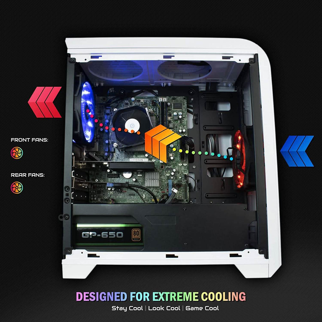 Periphio Vortex Gaming PC Desktop 16GB RAM 120GB SSD + 500GB 7200 RPM HDD (Refurbished)