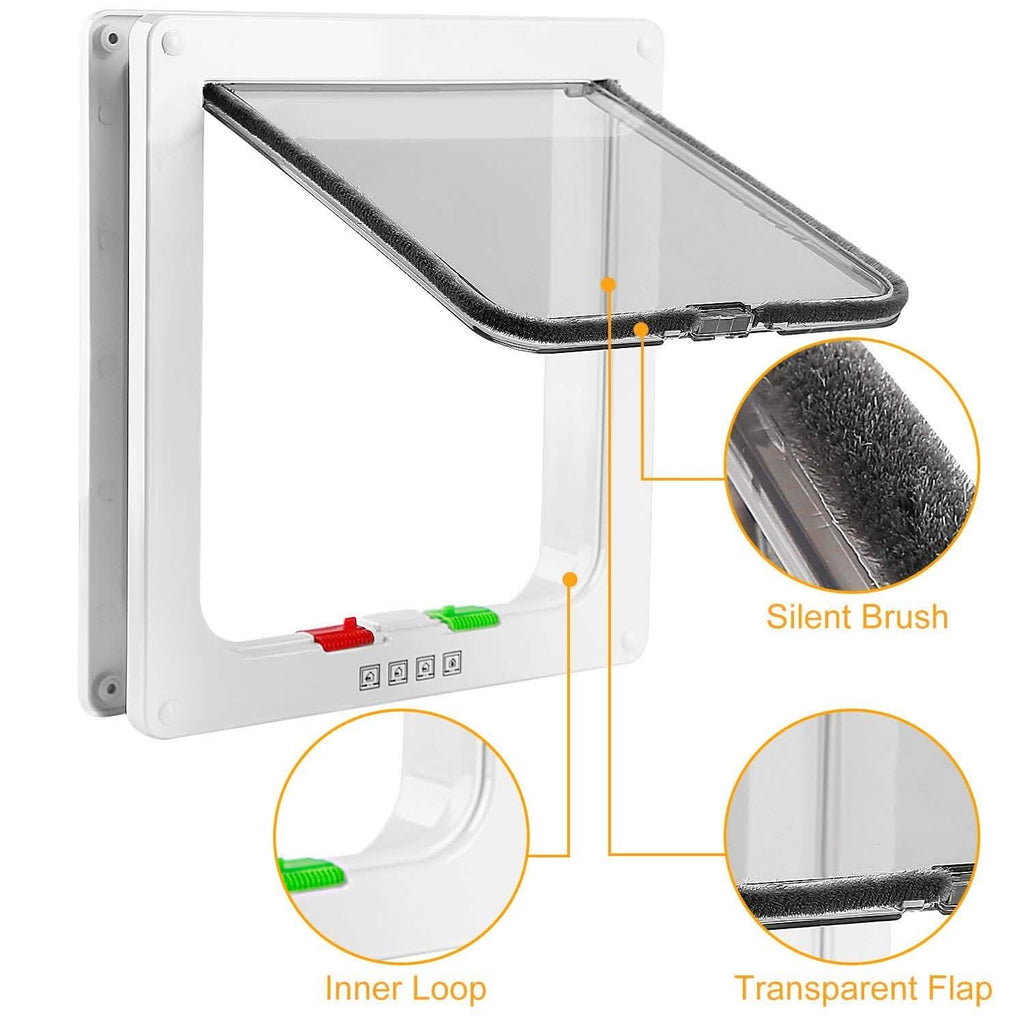 Pet 4 Way Locking Quiet Flap Door