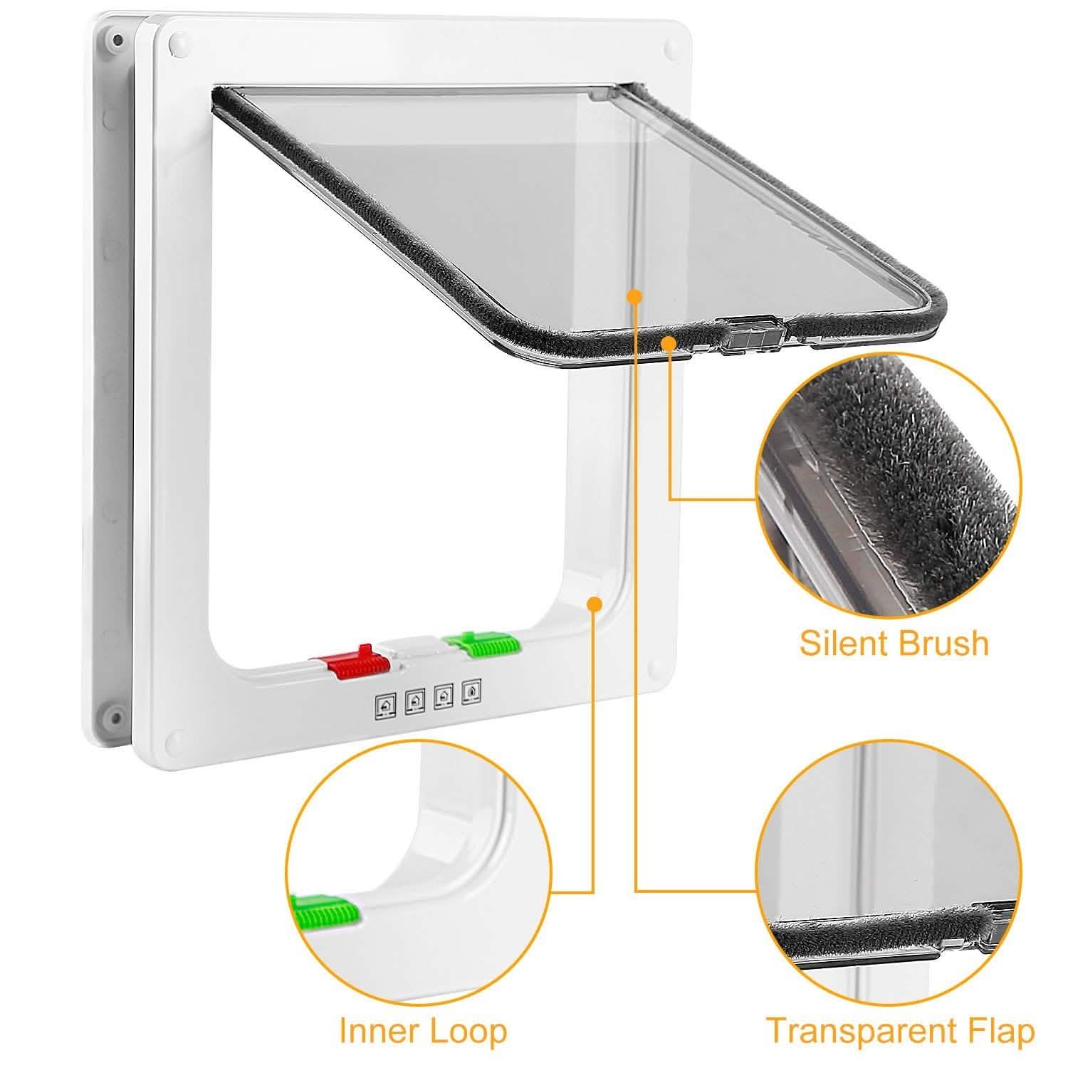 Pet 4 Way Locking Quiet Flap Door