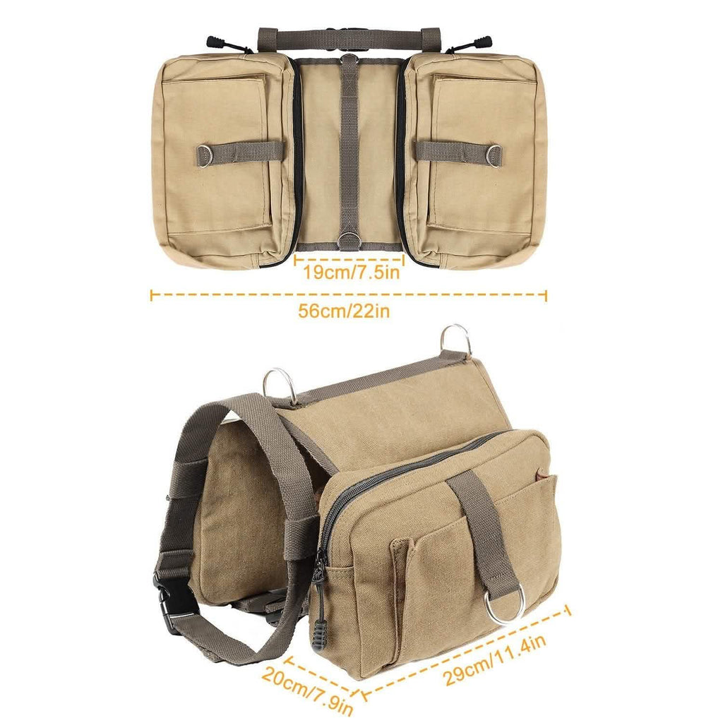 Pet Dog Backpack Hound Hiking Camping Saddle Bag