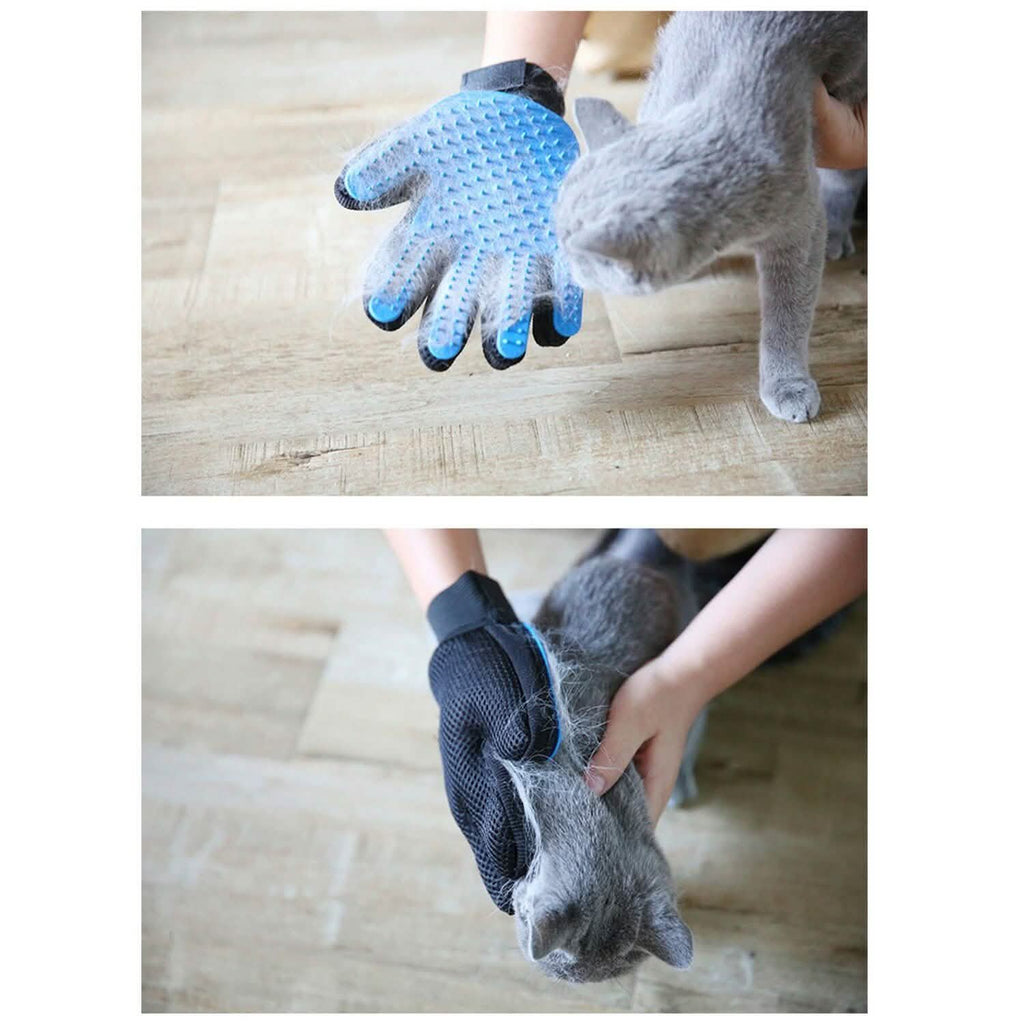 Pet Hair Brush Dog Cat Comb Gloves Grooming Remover Mitt Fur Massage DeShedding