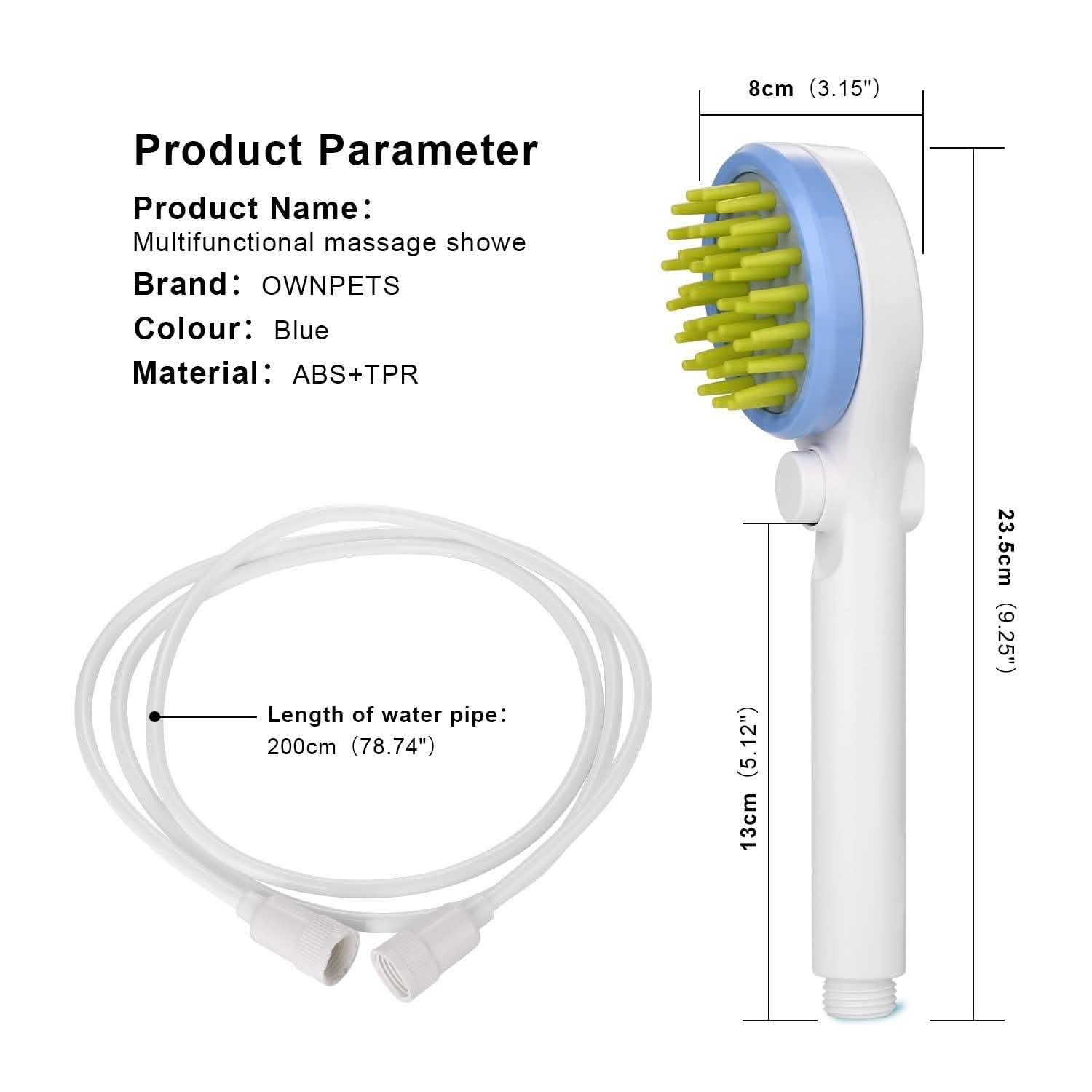 Pet Massage Shower Sprayer with Towel