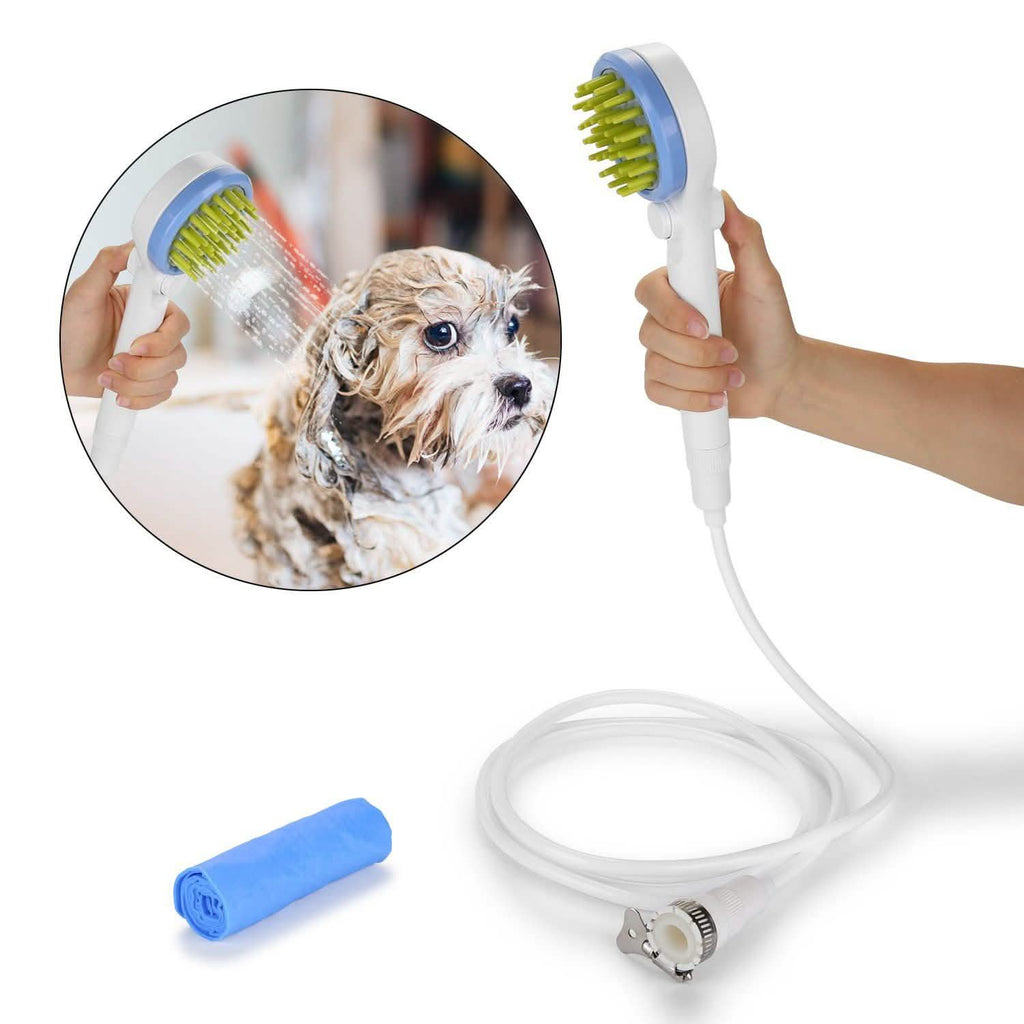 Pet Massage Shower Sprayer with Towel