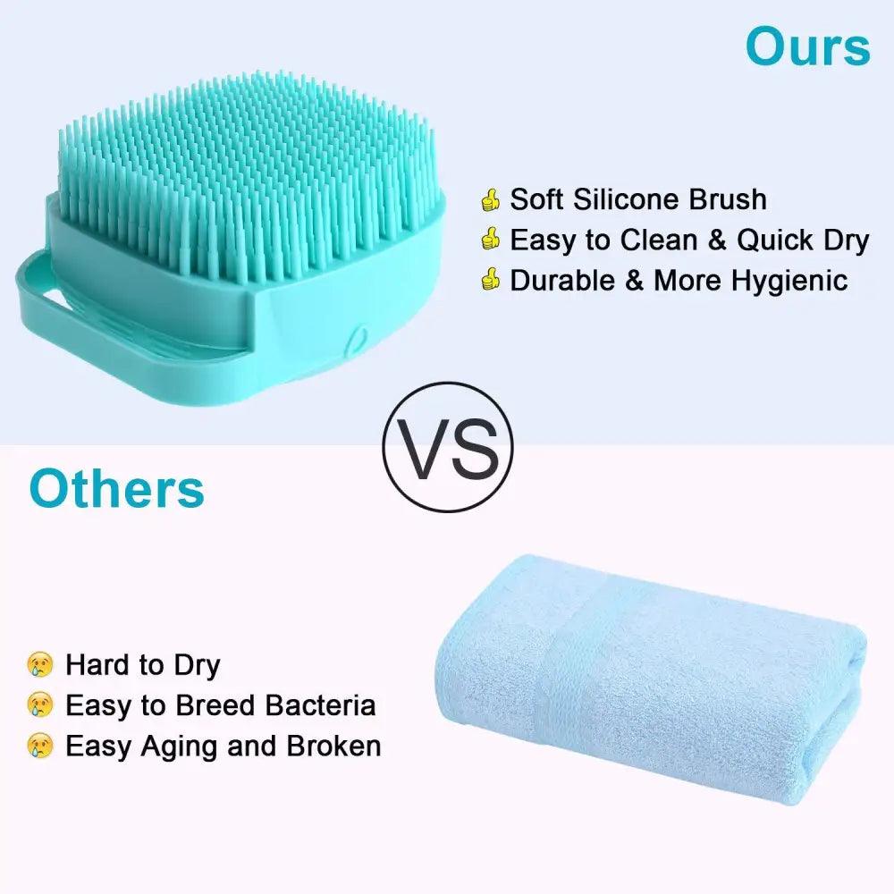 Pet Silicone Shampoo Bath Brush Massage Rubber Comb Bathing Shampoo Colorful Massager For Dogs