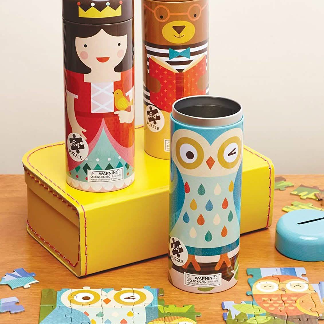 Petit Collage Tin Canister Jigsaw Floor Puzzle