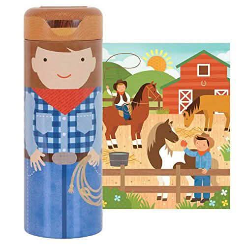 Petit Collage Tin Canister Jigsaw Floor Puzzle