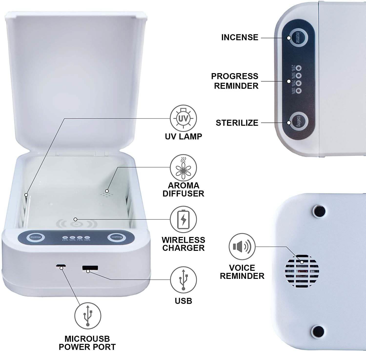 Phone Sanitizer Uv Portable Smart Phone Sterilizer UV-C