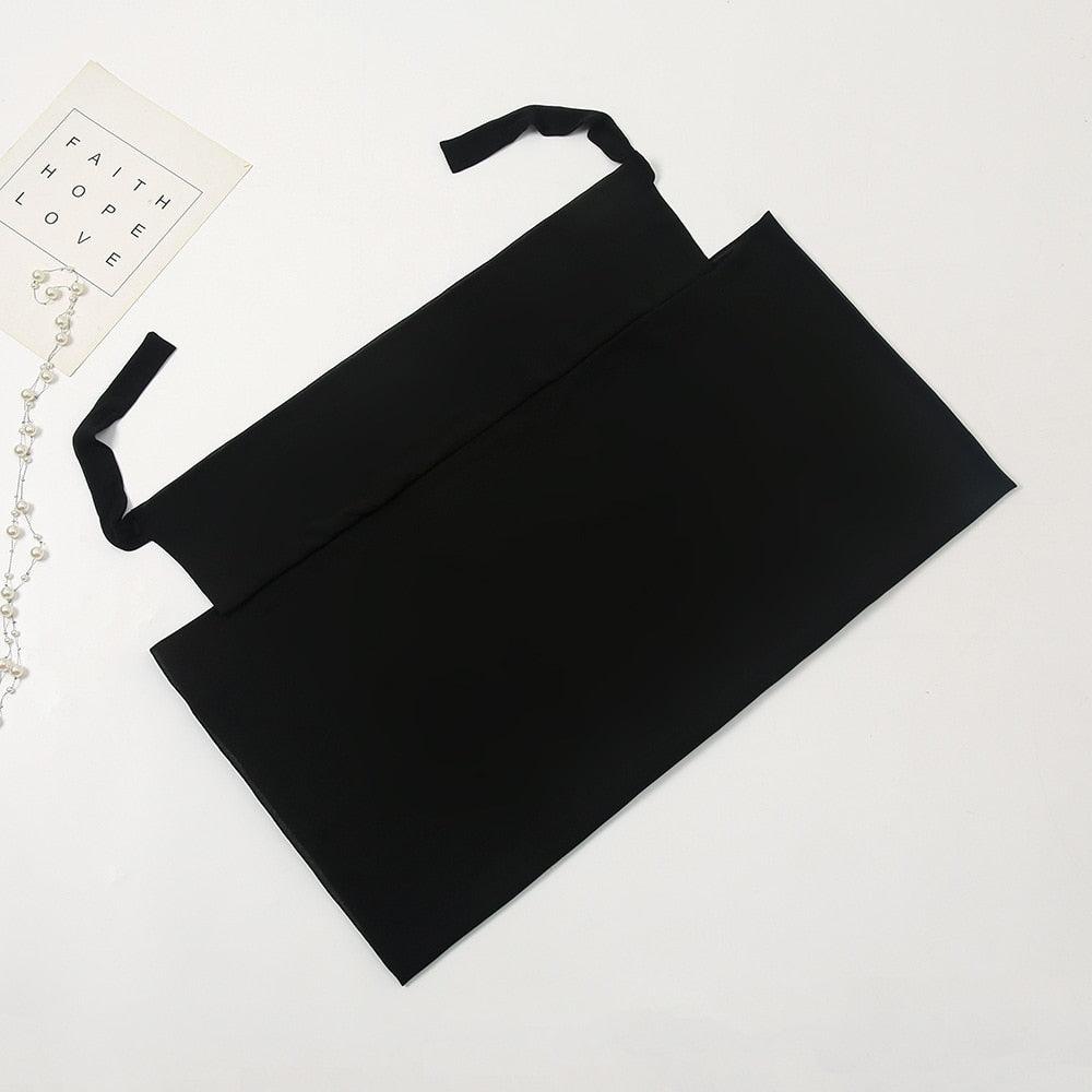Plain Colorful Soft Lightweight Chiffon Elegant Hijab Scarf With Bandage Non-Slip Chiffon Echarpe Elegant Breathable Islam Long Hijabs Headband Fashion Turban Headwrap For Women