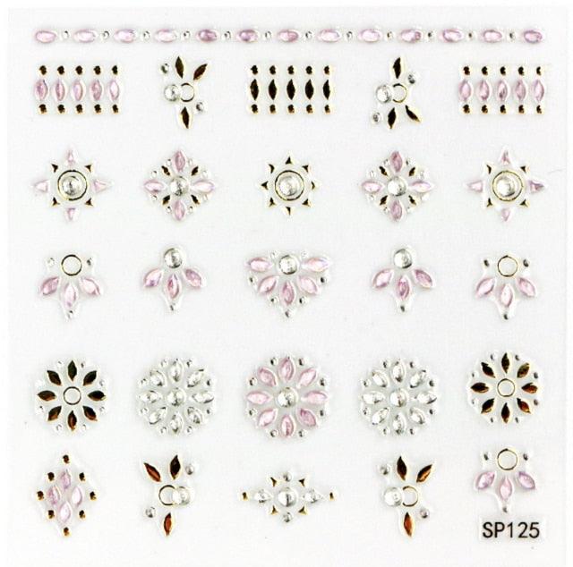 Plant Laser Abstract Lady Face Nail Decals Sliders Paper Art Decor Gel Polish Sticker Manicure Foils 3D Rhinestone Sticker Fun Nail Art Stickers Decal 3D Self-Adhesive Abstract Face Curve Graffiti Nail Design for Acrylic Nail Supplies