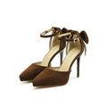 Platform Pointed Toe Ankle Strap Stiletto Pumps