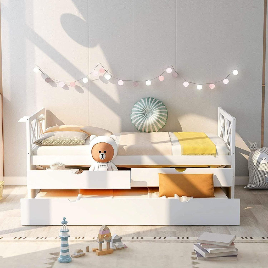 Platform Storage Bed with Trundle