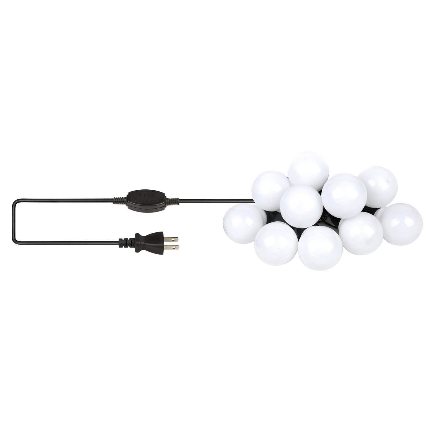 Plug-in Globe String Light Warm White Fairy Light Bulbs